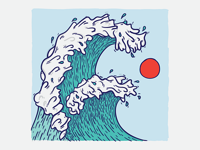 Wave illustration wave