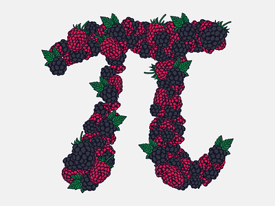 Berry Pi fruit illustration pattern pi