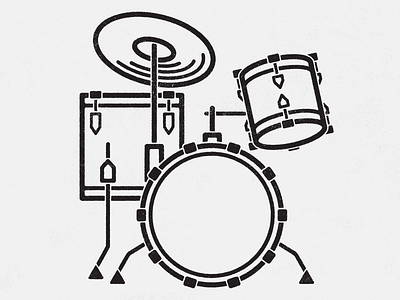 Classic Drumset drums illustration rock simple vector