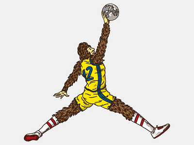 Wolf basketball dunk illustration moon teenwolf werewolf