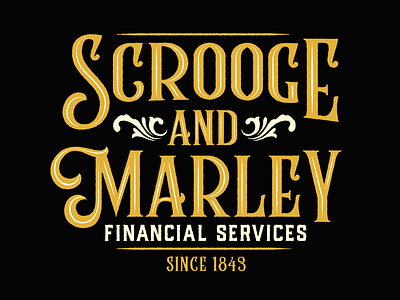 Scrooge and Marley business christmas fiction finance logo tshirt