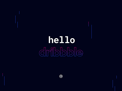 Hello dribbble gradient hello