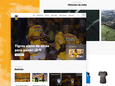 Tigres soccer sports uidesign website