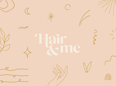 Hair&Me / Branding boho branding chic feminine logo modern