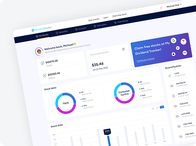 Dividend Tracker ui