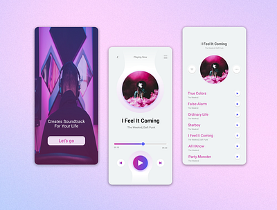 Music mobile app app branding graphic design la ui