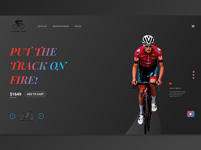 Bicycle landing page