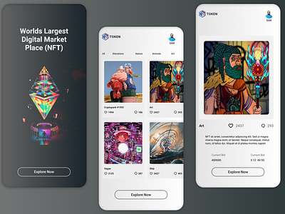 Market place website and App UI app design graphic design illustration