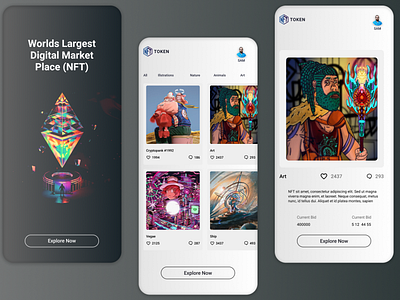 Market place website and App UI