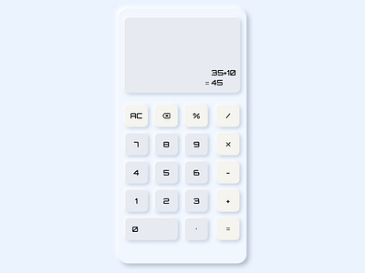 calculator neumorphism app branding design graphic design illustration logo ui ux