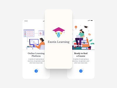 Learning Online (Education) - App app design graphic design logo ui ux