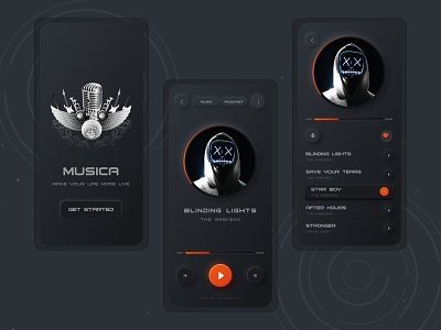 Neumorphism music app app design graphic design ui ux