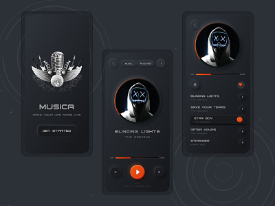 Neumorphism music app