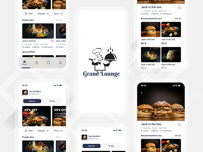 Food app app design graphic design ui ux