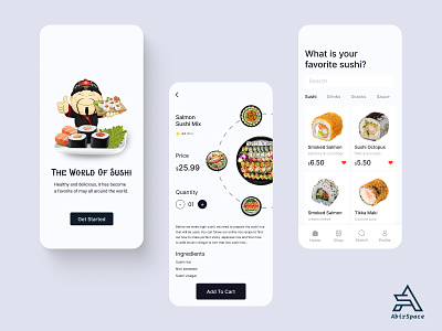 sushi food app app app design design ecommerce app fast food food app graphic design home app ios ios app minimalist product app sushi sushi app ui ui design ux ux design