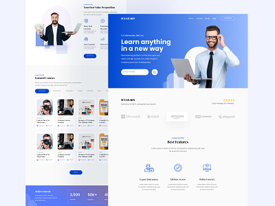 E Learning Landing Page app app design design e learning e learning landing page e learning website education education apps education platfrom graphic design learn learning online class online course online education ui ux web design