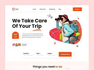 Travel Agency Landing Page landing landing page travel travel agency trip ui ux web webdesign website