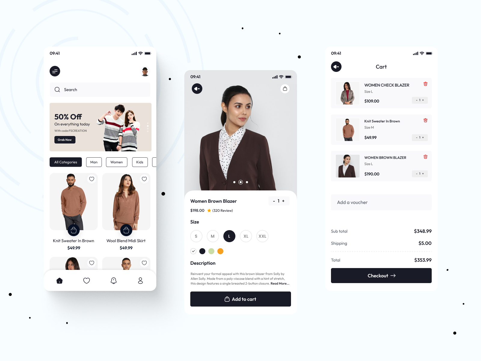 Fashion E-commerce App by Abir Hossain Rakib on Dribbble