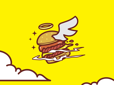 Angel Burger Logo angel brand branding burger illustration logo vector