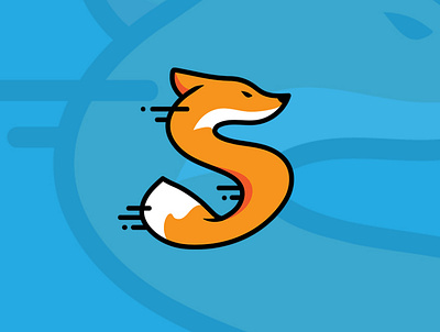 S Speed Fox Logo brand branding illustration logo mascot vector