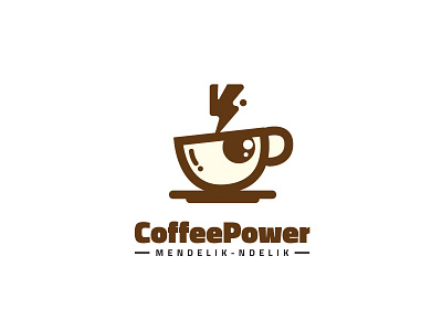 Coffee Power brand coding coffee design logo power vector