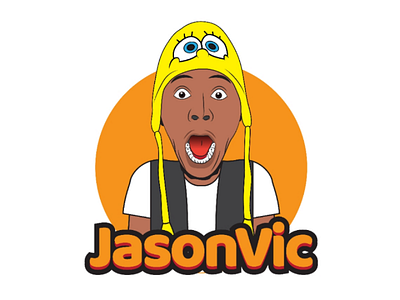 JasonVic Logo brand caricature character design logo mascot vector