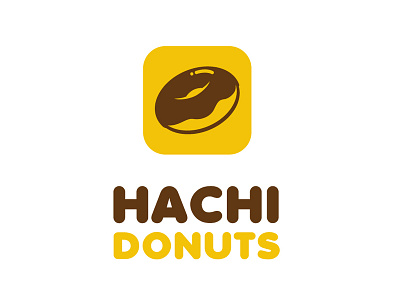 Logo Hachi Donuts brand branding design illustration logo mascot vector