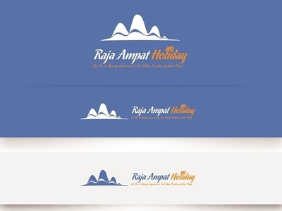 Raja Ampat Holiday Logo brand branding design illustration logo typography vector