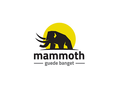 Mammoth animal big brand branding caricature character design illustration logo mascot power strong vector