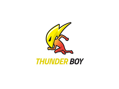 Thunder Boy big boy brand branding caricature character design illustration logo mascot power strong vector