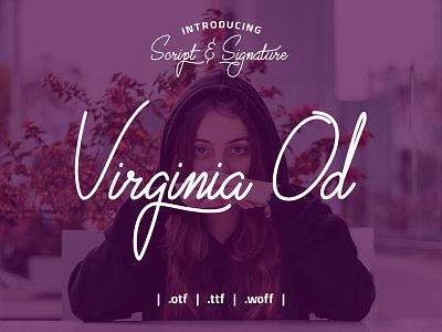Virginia Od Script design font script typeface typography