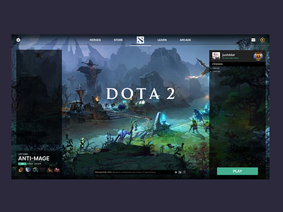 dota 2 design in valorant style ui uiux design ux