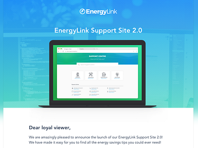 EnergyLink – Newsletter Support energy energylink header management newsletter support