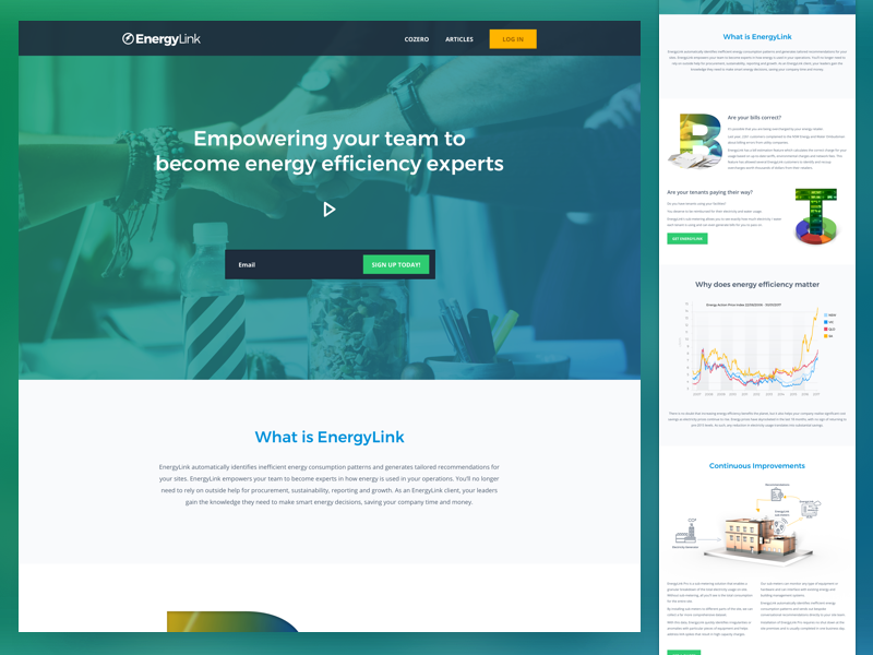 Energylink website by Ivan Rafael on Dribbble