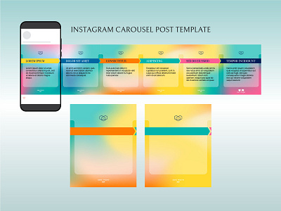 Instagram carousel post template