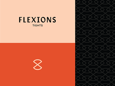 Flexions System branding fashion hourglass icon icon design knit logo orange pattern stretch system tights