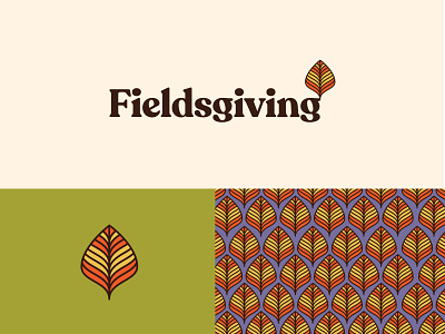 Fieldsgiving pt 2 70s branding fall food and drink groovy icon leaf pattern restaurant retro retro font thanksgiving vintage