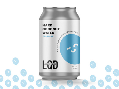 Coconutty alcohol blue can character coconut coconut water fun hard seltzer label label design packaging packaging design
