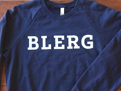 A Blerg fleece blerg clothing screenprint sweatshirt