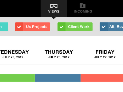 Big ol' menu calendar color flat menu ui ux