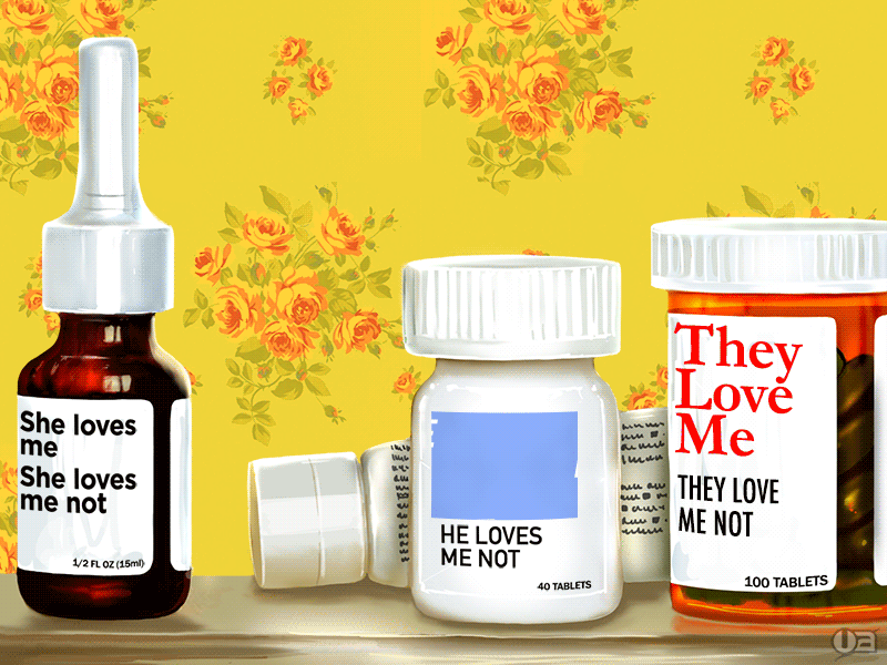 As Prescribed animation design gif love medicine packaging retro typography