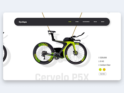 Luxury Bicycle Store Interaction animation design interaction interaction design landing page micro interaction ui ux