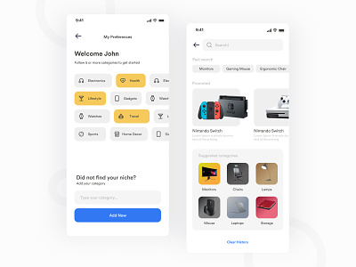 Preference Selection & Search app choose preference design dribbble ios preference search ui uiux ux