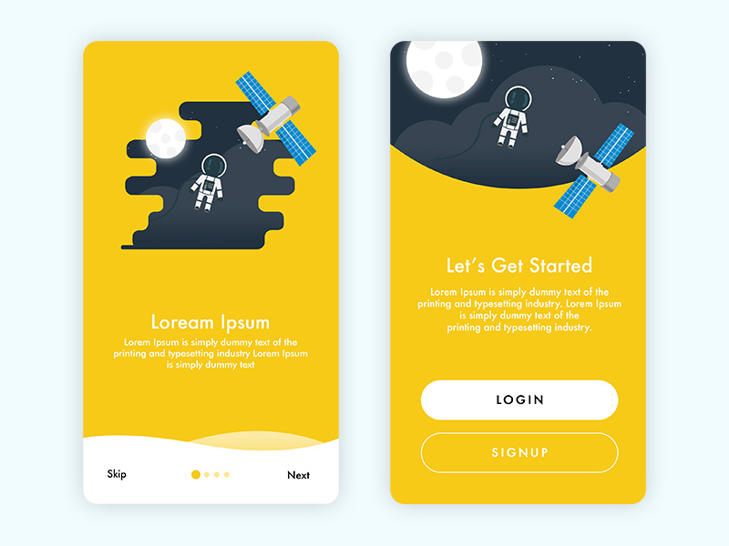 Tutorial + Welcome Screens Design by Ronnie on Dribbble