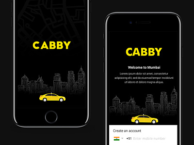 Cabby - Taxi App Design app creative iphone7plus taxi app ui design
