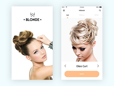 Hairstyle App UI Design - WBolnde