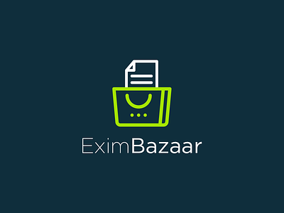 Exim Bazaar Logo bazaar bhatt branding creative exim green logo market ronak ui