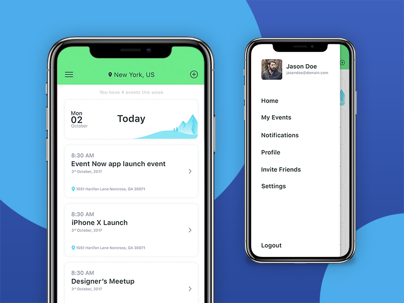 App Design Concept for iPhone X by Ronnie on Dribbble