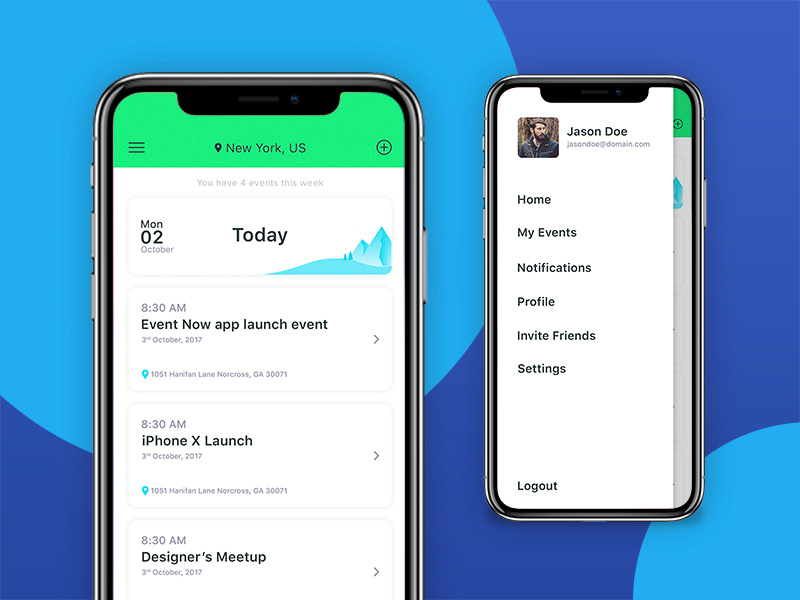 App Design Concept for iPhone X by Ronnie on Dribbble