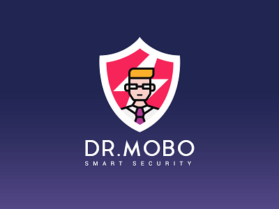 Dr.Mobo Smart Security Logo branding creative design dr logo mobo red